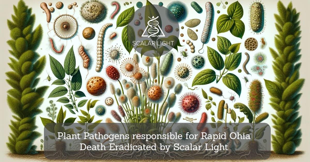 Plant Pathogens responsible for Rapid Ohia Death Eradicated by Scalar Light